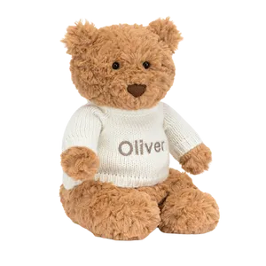 Bartholomew Bear with Personalised Cream Jumper