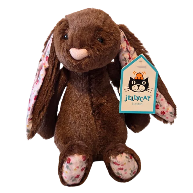 Bashful Chocolate Blossom Bunny - Small