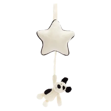 Bashful Black & Cream Puppy Musical Pull