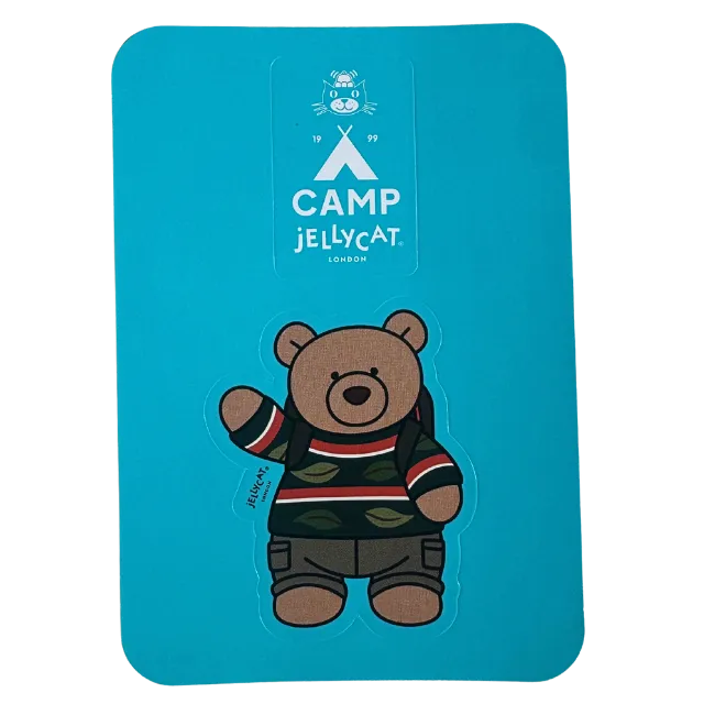 Camp Jellycat Bartholomew Bear Hiking Outfit Sticker