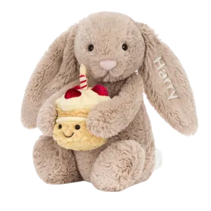 Personalised Bashful Beige Bunny 'Birthday'