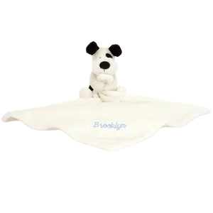 Personalised Bashful Black & Cream Puppy Soother